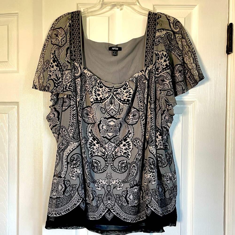 Apt9 short sleeve blouse